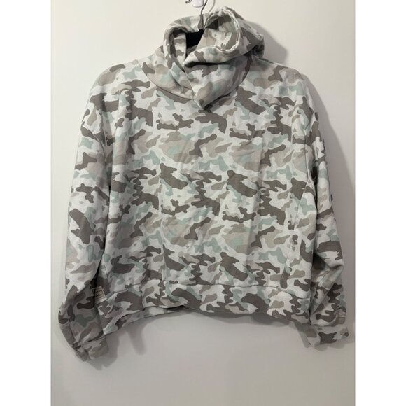 Simply Southern Women’s Size Large Camo Hoodie Sweatshirt Brown White Green Tan - Picture 1 of 6